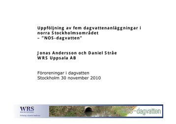 Andersson NOS dagvatten.pdf - Svenskt Vatten