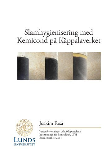 Slamhygienisering med Kemicond pÃ¥ KÃ¤ppalaverket - Svenskt Vatten