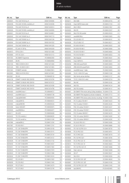 www.tridonic.com Catalogue 2012 Index of product references (A ...