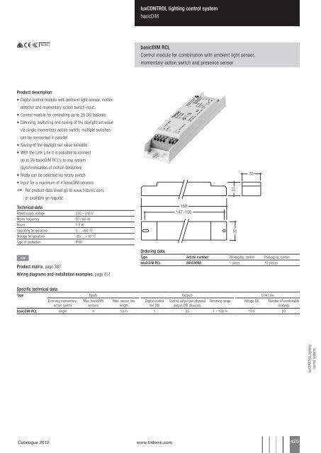 luxCONTROL lighting control systems