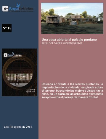 e-AN N° 18 nota N° 4 Una casa abierta al paisaje puntano por el Arq. Carlos Sánchez Saravia