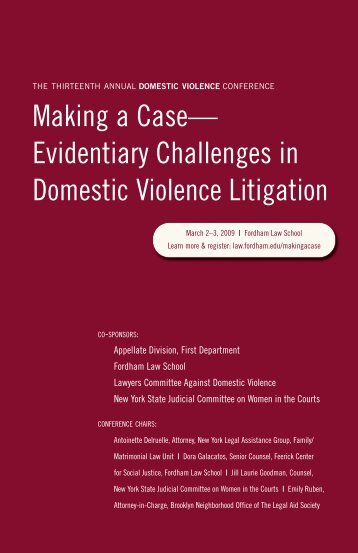 Making a Case— Evidentiary Challenges in Domestic Violence ...