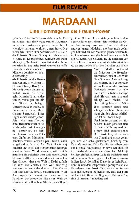 BNA GERMANY September/Oktober 2014