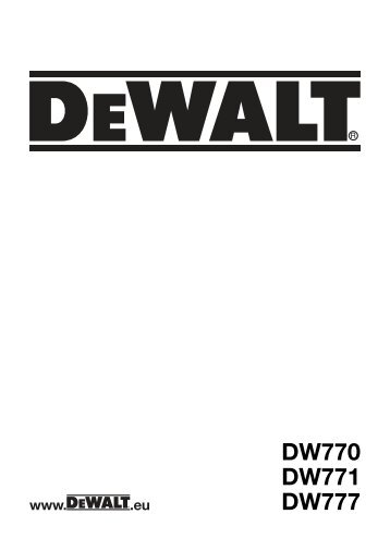 N161491 man mitre saw DW770 Euro A4.indd - Service - Dewalt.no
