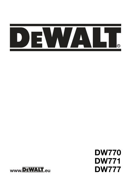 N161491 man mitre saw DW770 Euro A4.indd - Service - Dewalt.no