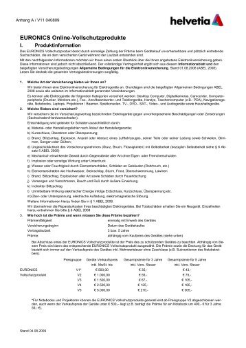 EURONICS Online-Vollschutzprodukte - Svh24