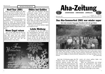 Aha-Zeitung 2001 - beim SV Hatzenport LÃ¶f