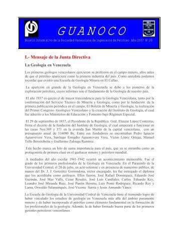 Guanoco No 20 - Sociedad Venezolana de Ingenieros de Petroleo