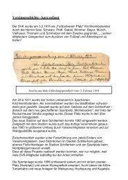 Vereinsgeschichte - kurz gefasst - SV 1910 Kirchheimbolanden e. V.