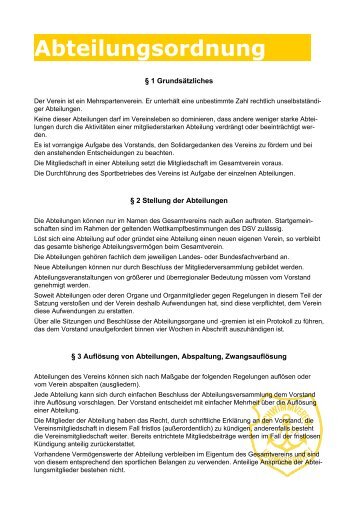 Abteilungsordnung des Schwimmverein Ludwigsburg 08 e.V.