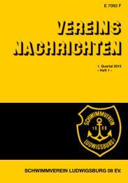 Vereinsnachrichten - 1. Quartal 2010 - Schwimmverein Ludwigsburg ...