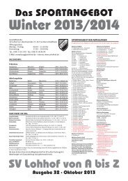 Winter 2013/2014 (PDF) - SV Lohhof