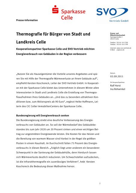 Thermografie Für Bürger Von Stadt Und Landkreis ... - SVO Vertrieb