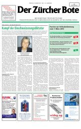 Ausgabe vom 29.01.2010 - SVP Kanton ZÃ¼rich