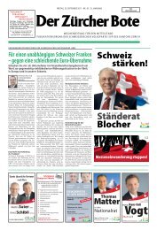 Ausgabe vom 23.09.2011 - SVP Kanton ZÃ¼rich