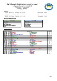 Die gesamte Tabelle sowie alle Ergebnisse finden ... - Petzenkirchen