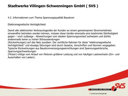 Preise und Bestimmungen Baustrom - Stadtwerke Villingen ...