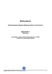 Meldeergebnis - Schwimmverband WÃ¼rttemberg e.V.