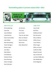 Teamindeling spelers C-junioren seizoen 2012â2013 - SVW