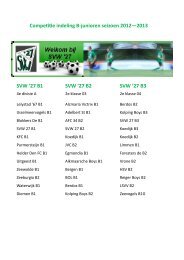 Competitie indeling B-junioren seizoen 2012â2013 SVW '27 B1 ...