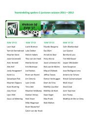 Teamindeling spelers C-junioren seizoen 2011â2012 - SVW