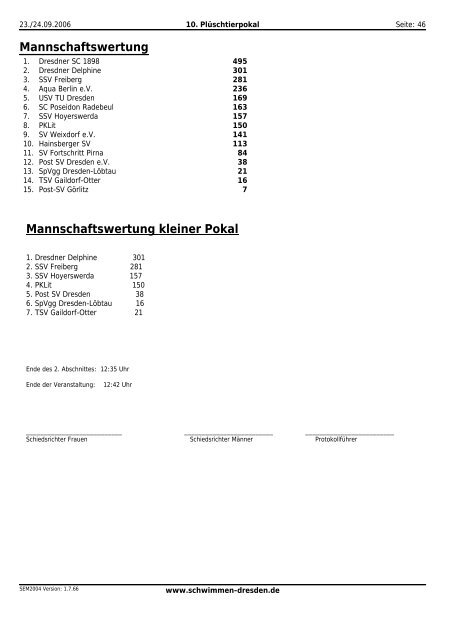 Wettkampf-Nr. 4 - SV Weixdorf eV