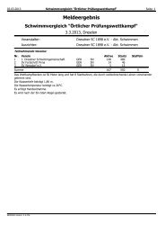 Meldeergebnis - SV Weixdorf eV