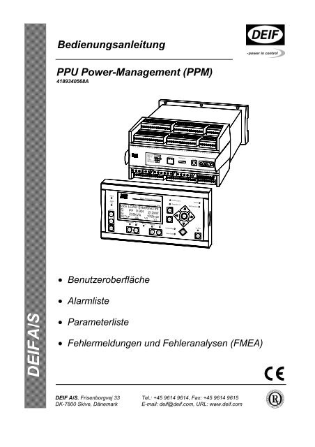 DEIF A/S PPU Power-Management (PPM)