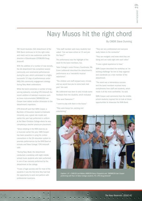 THE NAVY RESERVIST - Royal Australian Navy