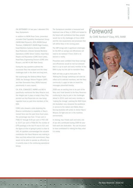 THE NAVY RESERVIST - Royal Australian Navy