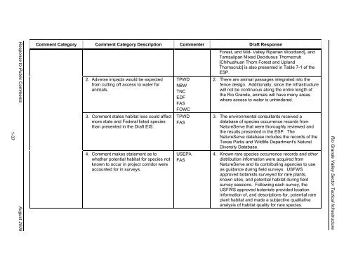 RESPONSE TO PUBLIC COMMENTS - CBP.gov