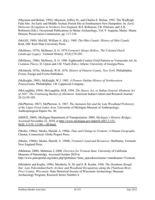 Appendix H - Historical Archaeological and ... - CBP.gov