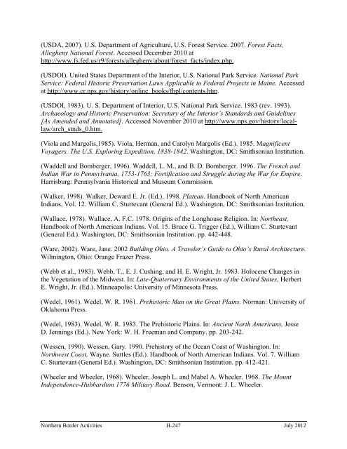 Appendix H - Historical Archaeological and ... - CBP.gov