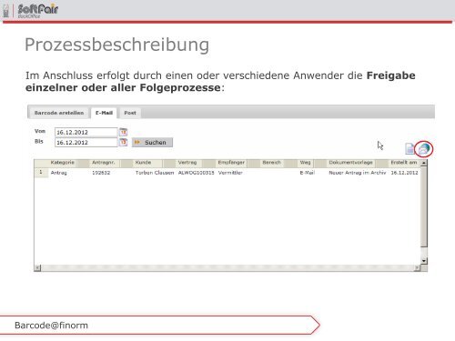 Barcode@finorm Vorteile und Ablauf Softfair BackOffice GmbH