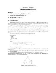 Height Balanced Trees