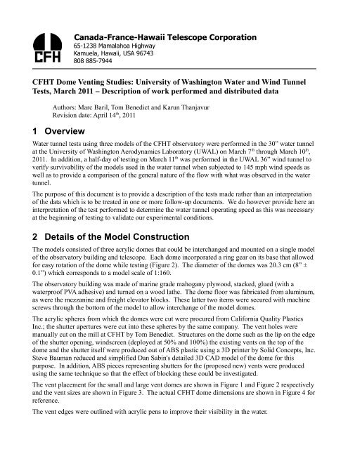 1 Overview 2 Details of the Model Construction - Canada France ...