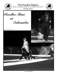 Winter 2010 - Poodles Shine at Eukanuba - Poodle Club of America