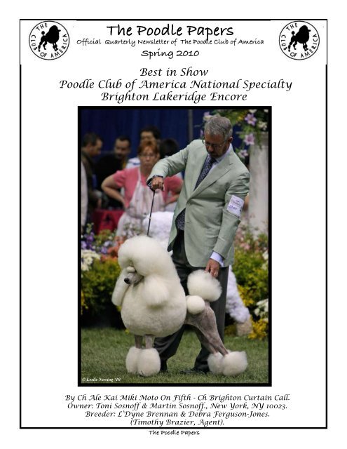 The Poodle Papers - Poodle Club of America