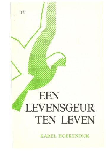 EEN LEVENS GEUR TEN LEVEN