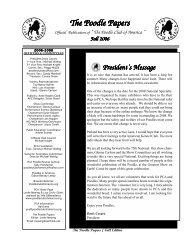 Fall 2006 - Poodle Club of America