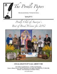 Spring 2012 - Poodle Club of America