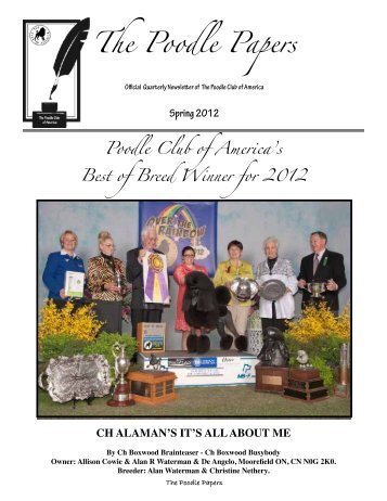 Spring 2012 - Poodle Club of America