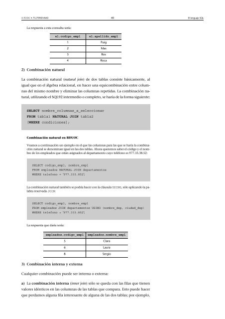 Bases de datos: Software libre - Universitat Oberta de Catalunya