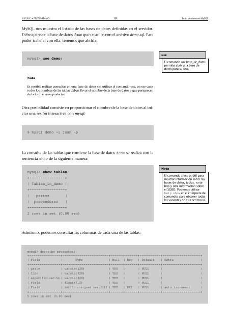 Bases de datos: Software libre - Universitat Oberta de Catalunya