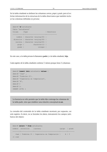 Bases de datos: Software libre - Universitat Oberta de Catalunya