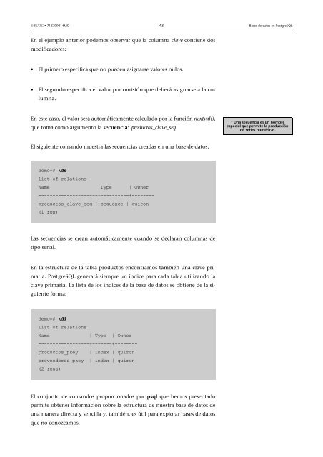 Bases de datos: Software libre - Universitat Oberta de Catalunya