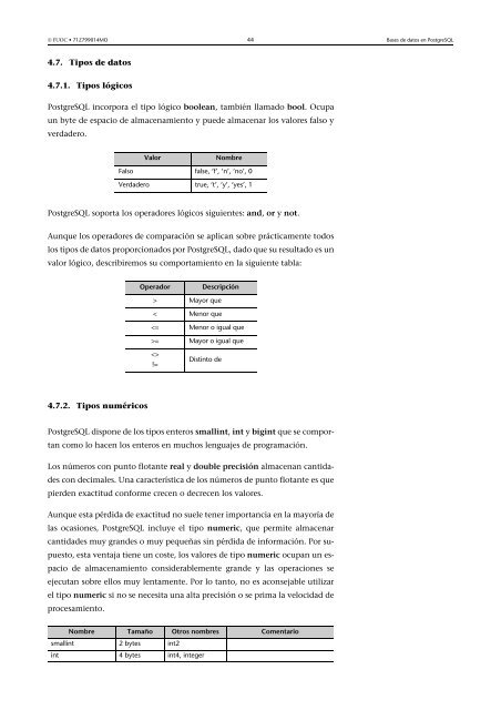 Bases de datos: Software libre - Universitat Oberta de Catalunya