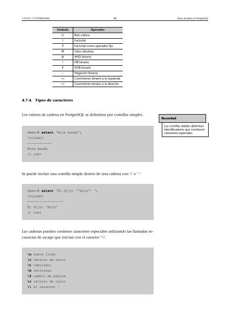 Bases de datos: Software libre - Universitat Oberta de Catalunya