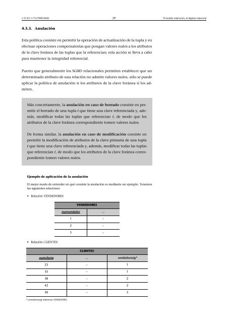 Bases de datos: Software libre - Universitat Oberta de Catalunya