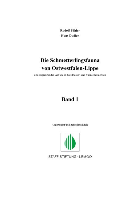 Die Schmetterlingsfauna von Ostwestfalen-Lippe Band 1